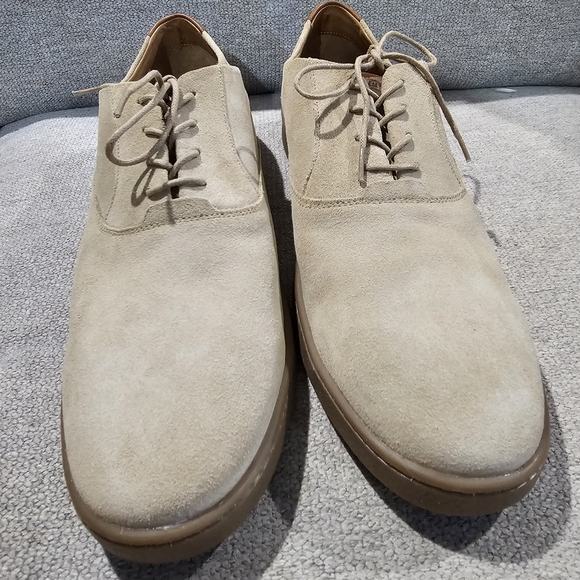 NWOB Flag Ltd. Nappa Glove Tan Business Cadual Suede Oxford Shoes Men's Sz 12M - Picture 2 of 5